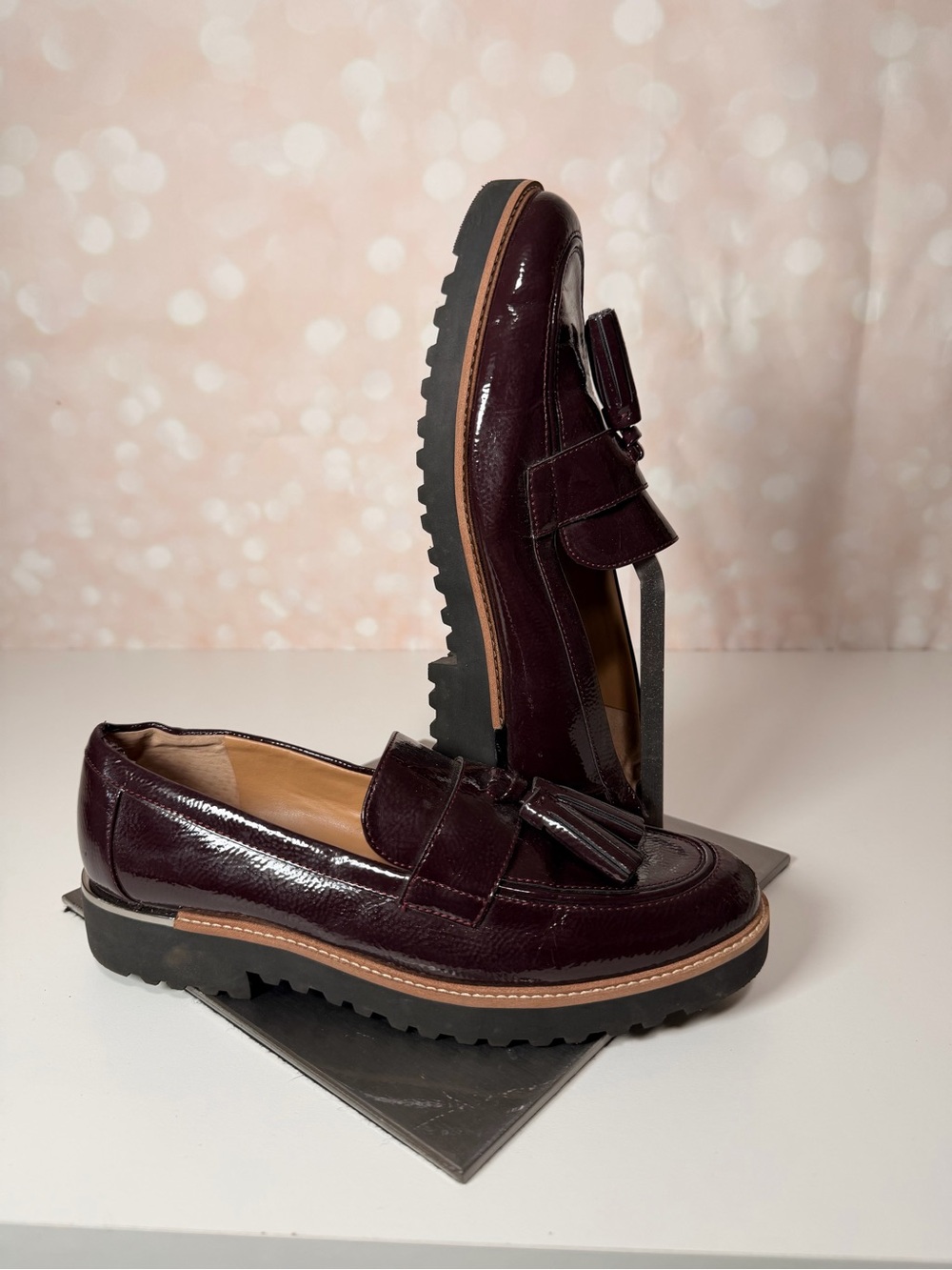 FRANCO SARTO Maroon CAROLYNN Faux Leather Loafer - Picture 4 of 14